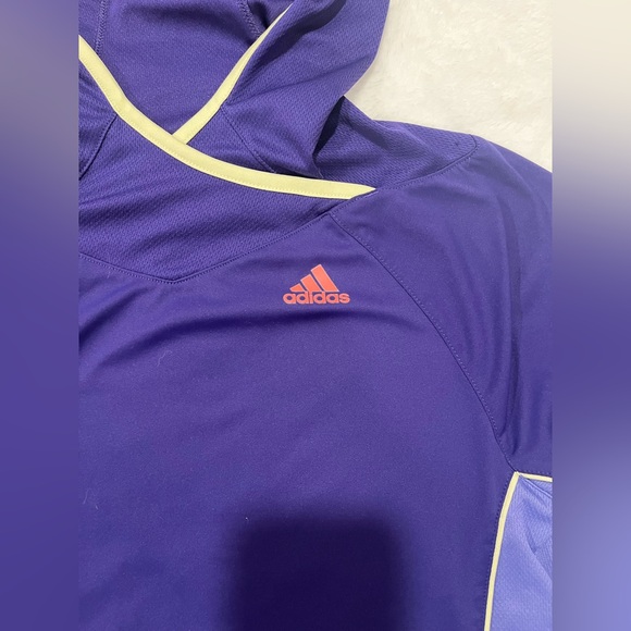 Adidas Climalite Two-Tone Purple Scuba Hoodie - Small - Picture 2 of 8